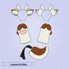 Plush Deer Antler Headband with Animal Ears - Cute Christmas Cosplay Hair Accessory for Women