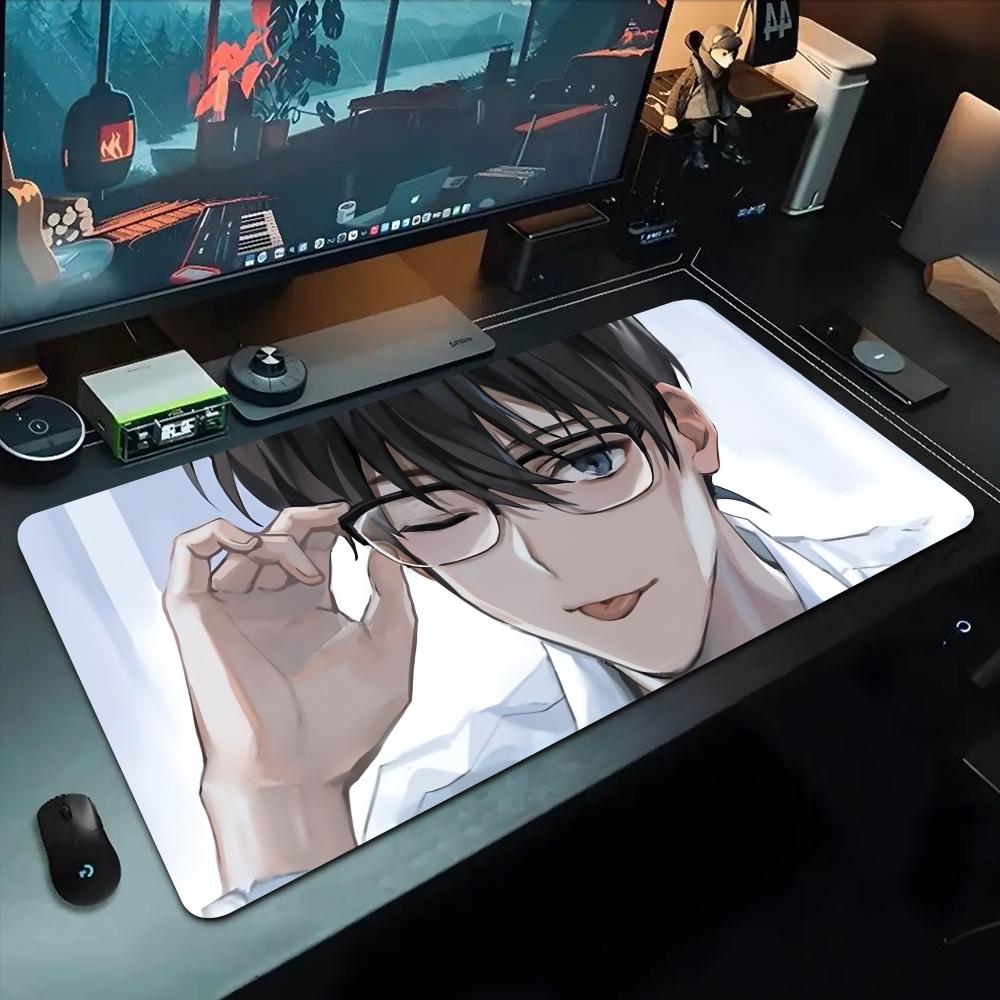 Anime glasses boy Mouse Pad 500X1000 mm Large Gaming Mousepad Gamer XL Rubber Otaku Keyboard Pad Laptop Desk Mat