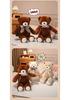 Adorable Ribbon Teddy Bear Plush Toy - Soft Hugging Pillow for Girls