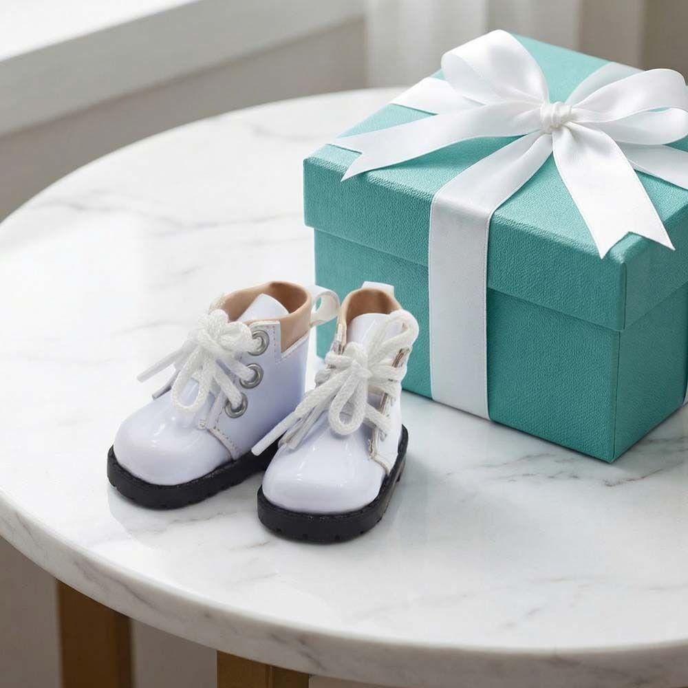 1 Pair Casual Wear Doll PU Leather Shoes PU Leather 20cm Doll Leather Boots  DIY Doll