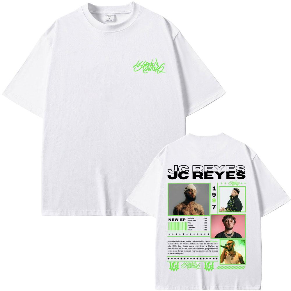 Rapper Jc Reyes Tour 2025 Double Sided Print T-shirt Men Women Hip Hop Fashion Short Sleeve T-shirts Man Retro Oversized T Shirt
