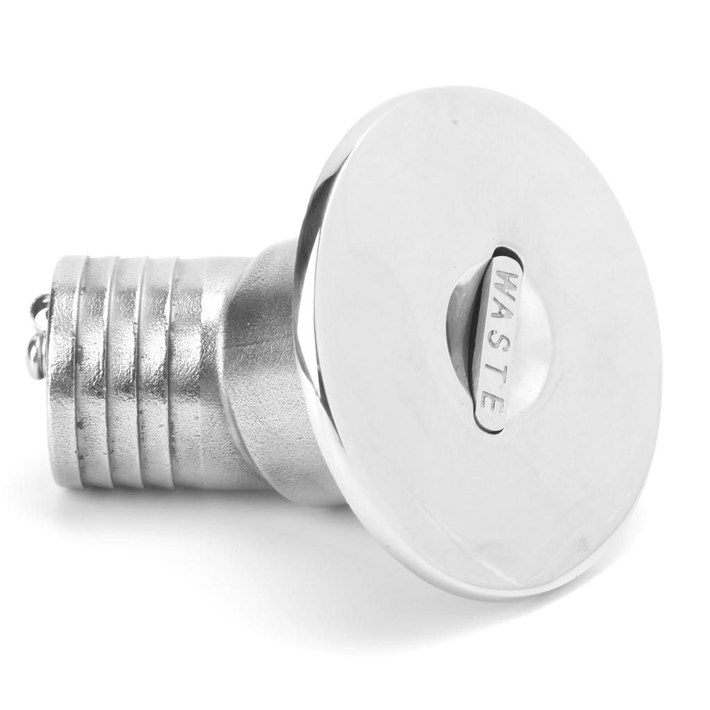 Water Fuel Injection Port Marine 38mm Stainless Steel for Yacht Fishing Boat RV Speedboat