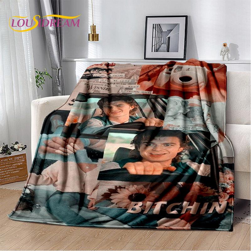 Joe Keery Steve Harrington Soft Plush Blanket,Flannel Blanket Throw Blanket for Living Room Bedroom Bed Sofa Picnic Cover Kids