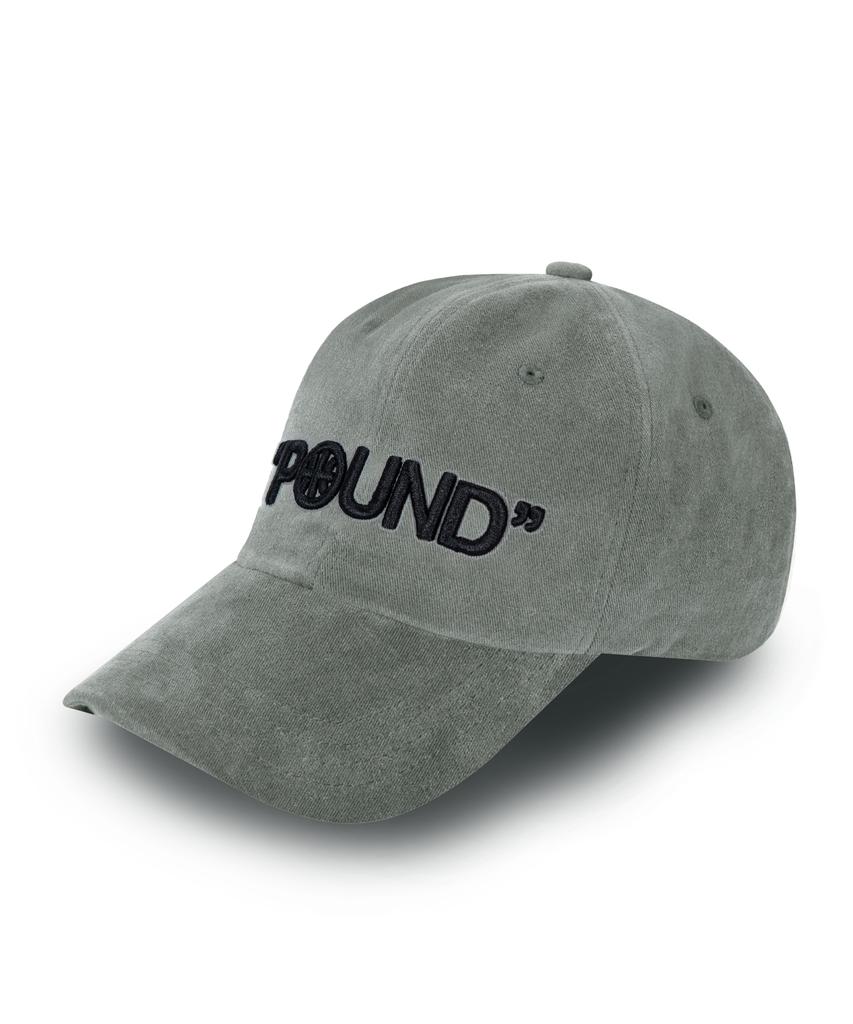 GRAM OUNCE POUND Pound Bold Logo 6-Panel Cap_Grey