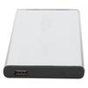 HDD Enclosure Plug Play 3TB USB2.0 SSD Hard Disk Box for OS X Laptops External Data Storage Argent  (Not Inclube Hard