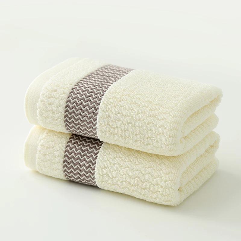 2 Towels Thickened Absorbent Towel Pure Cotton Quick Absorbent Soft Quick Dry Thickened Face Towel