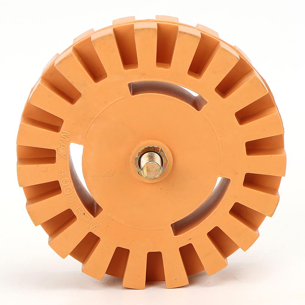 4in Rubber Eraser Wheel Sticker Film Glue Remover Pneumatic Decal Paint Cleaner Disc 25mm Diameter