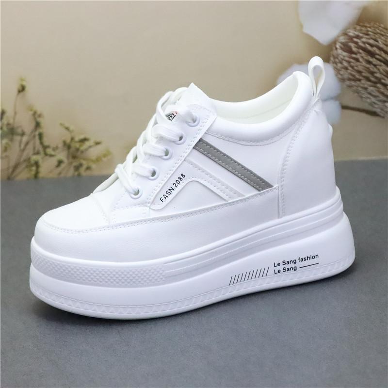 Fashion 10CM Air Mesh Synthetic Leather Platform Wedge Sneakers High Brand Casual Women Shoes Ladies Vulcanize Summer Breathable