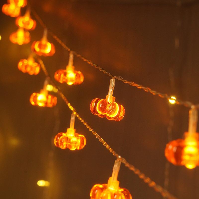 Halloween 3D Pumpkin LED String Lights: Ghost Festival Courtyard Decor