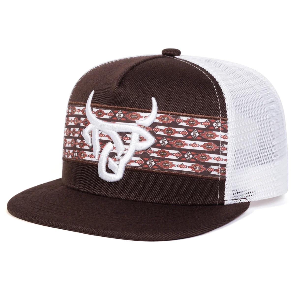 

Unisex Ox Head Embroidery Hip-Hop Net Hats Spring Summer Outdoor Adjustable Casual Baseball Caps Sunscreen Hat Cap
