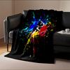 Colorful Dance Silhouette Blanket for All Seasons Blanket Lunch Break Throw Gift