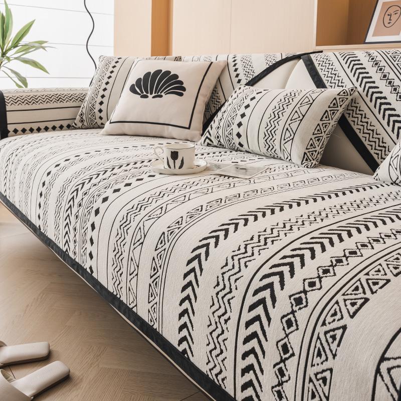 Slipcover Funda Sofa Mats   Winter Chenille Living Home Non-slip Ethnic Style Sofa Cushion Couch Sofa Cover