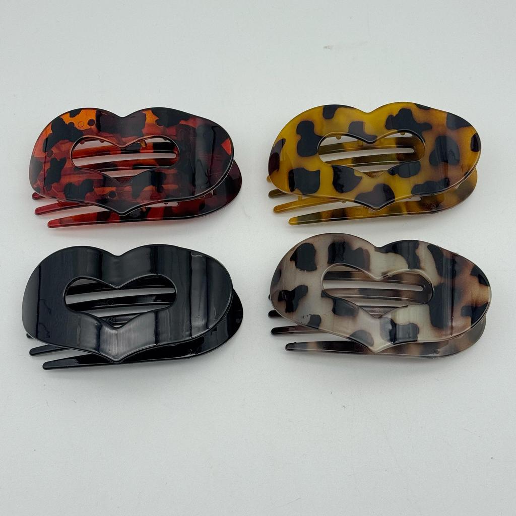 Curved Oval Updo Hair Claw - Temperament Shark Clip
