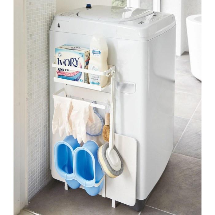 Yamazaki Washing Machine Side Magnetic Storage Rack White Approx. W28 x D11 x H67cm Plate Laundry Rack 3309