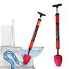 Toilet Plunger Powerful Pneumatic Drain for Clogged Toilets, Instant Unclogger for Paper & Waste, Safe for P
