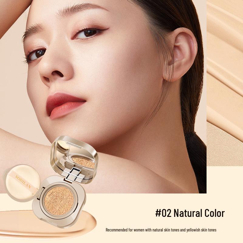 Carrot Cordyceps Skin-Nourishing BB Cream Cushion: Conceals Blemishes, Moisturizes, Non-Drying, Silky Smooth with Refill