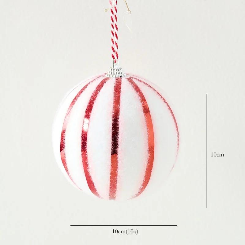 Candy Cane Christmas Tree Large Decoration Red White Velvet Lollipop Ball Pendant Luxury Hanging 2025 Xmas New Year Party Decors