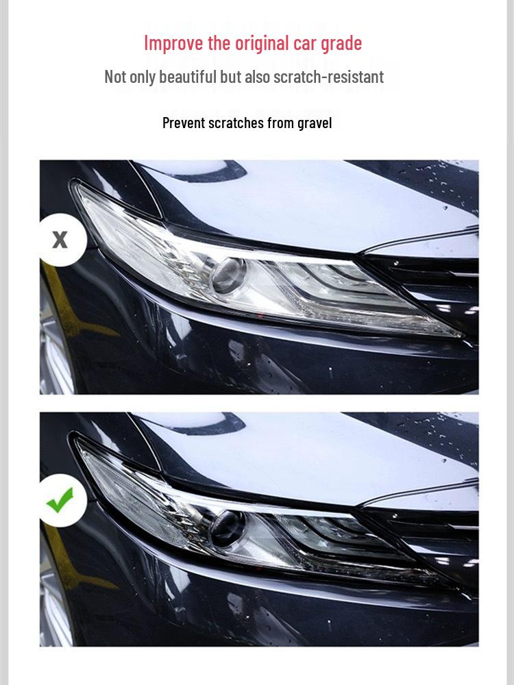 Black Warrior Smoked Headlight & Center Pillar Film for 25 Toyota Alphard Models - TPU Gloss Black