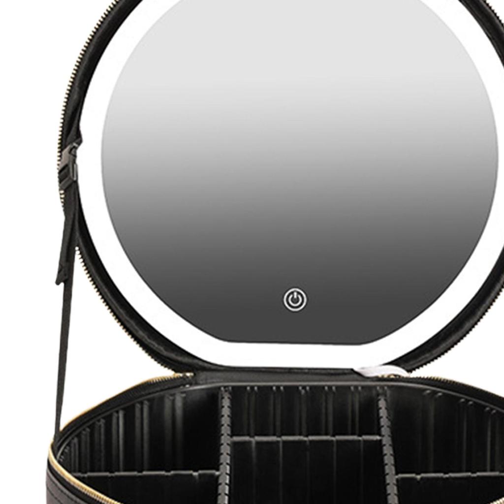 LED Makeup Case with Mirror Travel Organizer Professional Portable Large Capacity Cosmetic Storage