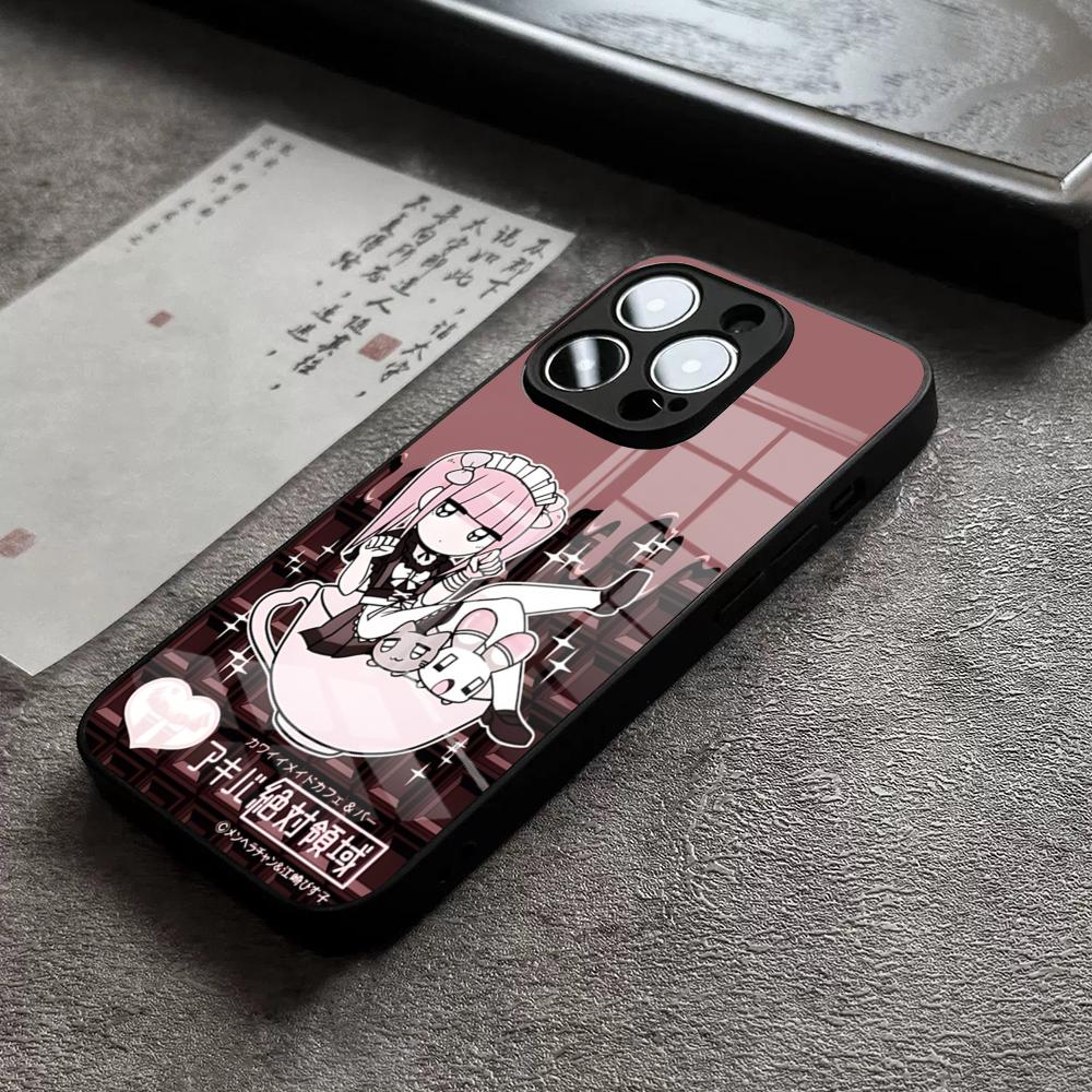 M-Menhera Chan Comic Phone Case For IPhone 16 Pro Max 15 Plus 14 Pro 12 11 13 Mini X XR XS Max 8 7 Plus SE Glass Cover