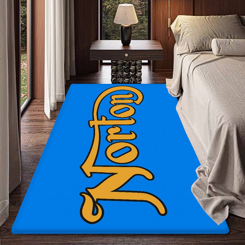 N-NORTON Motorcycle LOGO Floor Mat Cheaper Anti-slip Modern Living Room Balcony Printed Bedside Mats