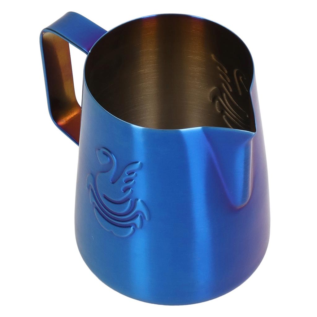 Milk Frother Pitcher 380ml Food Grade Stainless Steel Eagle Spout Multifunction Milk Frother Cup for Milk Cream Latte