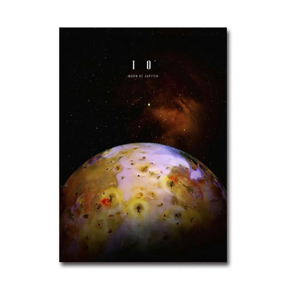 Solar System Planet Mercury Venus Earth Mars Jupiter Saturn Uranus Neptune Wall Poster Home Decor Canvas Painting Print Pictures