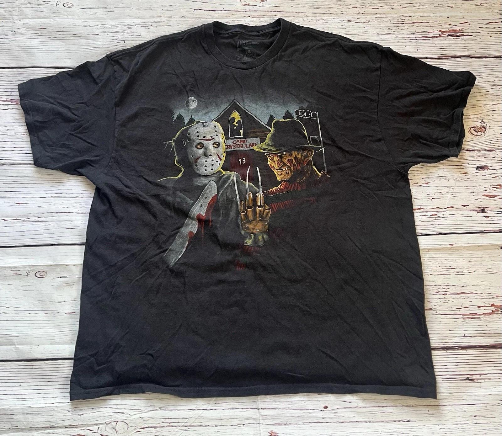 

Freddy Krueger Jason Voorhees Nightmare On Elm Street T-Shirt Horror 2XL XXL M