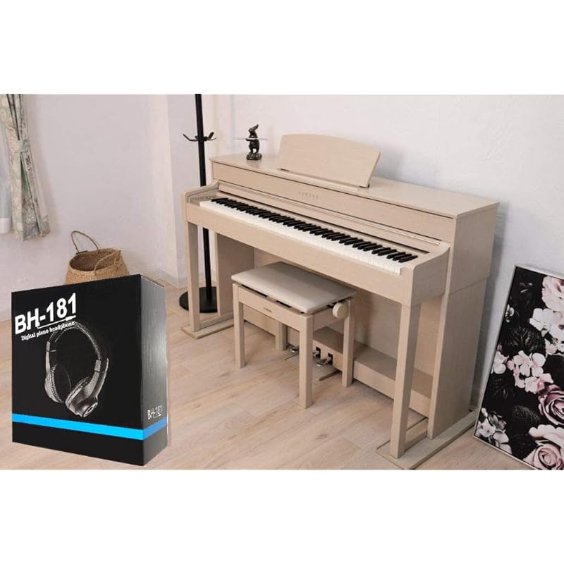 

[Headphones and mat set for electronic piano/keyboard] Newly designed 3-point type soundproofing floor protection vibration absorption Chair foot