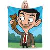 M-Mr Beans  Warm Soft Blankets  Child Plush Bedding Throws Pattern Home Decor Flannel Bedspread Sofa Bed Cover