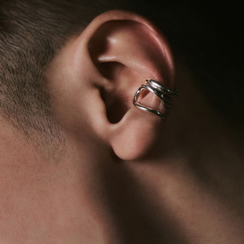 Hustad 244 Stam earcuff _925 silver ear cuff