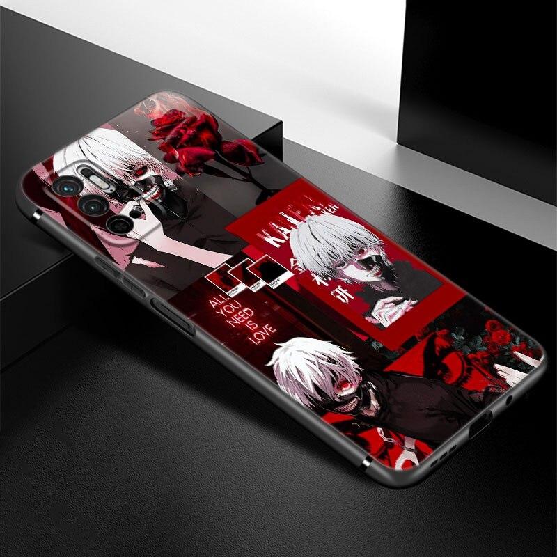 Tokyo Ghoul Anime Kaneki Ken Phone Case For Xiaomi Redmi Note 7 8 8T 9 9S 10 10S 10T 11 11S 4G 11E 11T Pro 5G Soft Black Cover