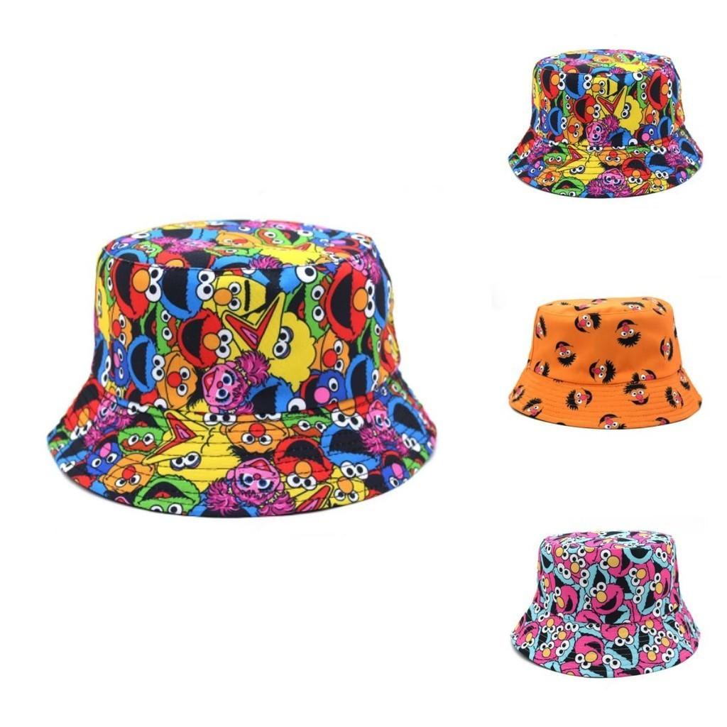 Hip-Hop-Style-Sesamstraßen-Fischerhut als Sonnenschutz