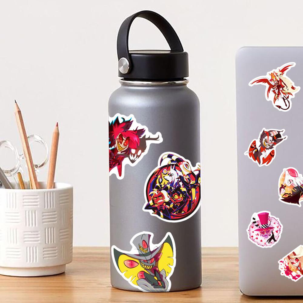 50pcs Hazbin El Cartoon Graffiti Stickers DIY Phone Guitar Laptop Notebook Suitcase Cup Waterproof Sticker Kids Decorations