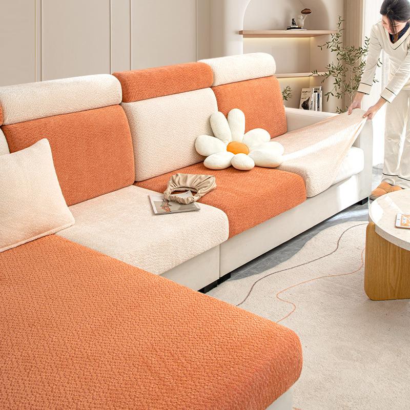 

Утолщенный эластичный чехол для дивана из синели, универсальный универсальный чехол, универсальный чехол для подушки, чехол для дивана с защитой от кошачьих царапин, ткань