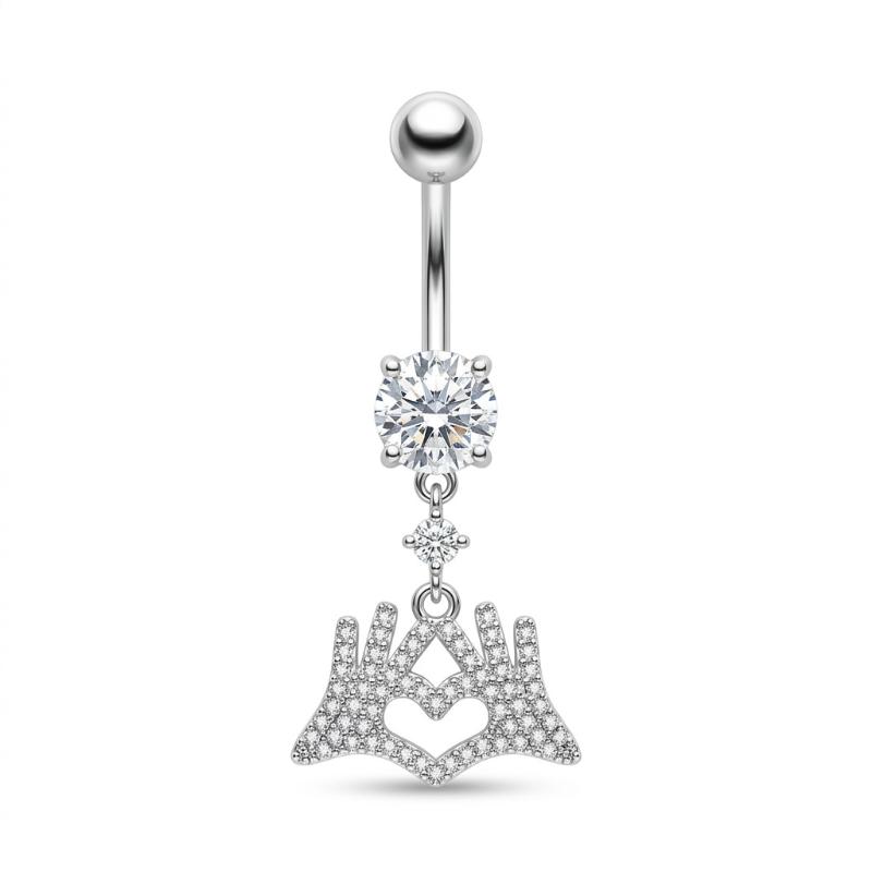Mixed-Style Navel Piercing For Women Sexy Body Belly Piercings Rhinestone Butterfly Curved Belly Button Rings