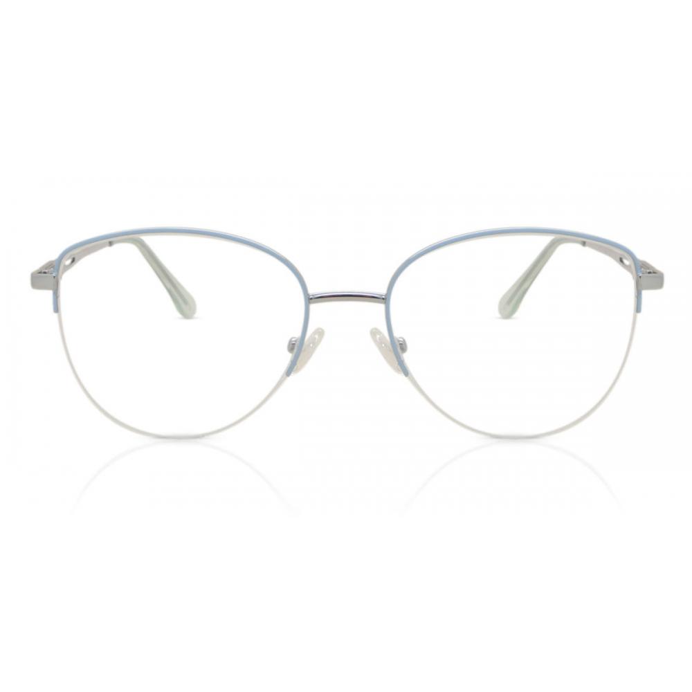 Full Rim Cat Eye Light Blue Silver Smartbuy Collection Yasin 898a Fashion Women Eyeglasses