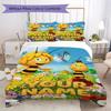 Custom Name Bees and Maya Bedding,Quilt Set Quilt Cover Pillowcase Home Birthday Gift(1 * Duvet Cover + 2 * Pillowcase, Without Core)_xia