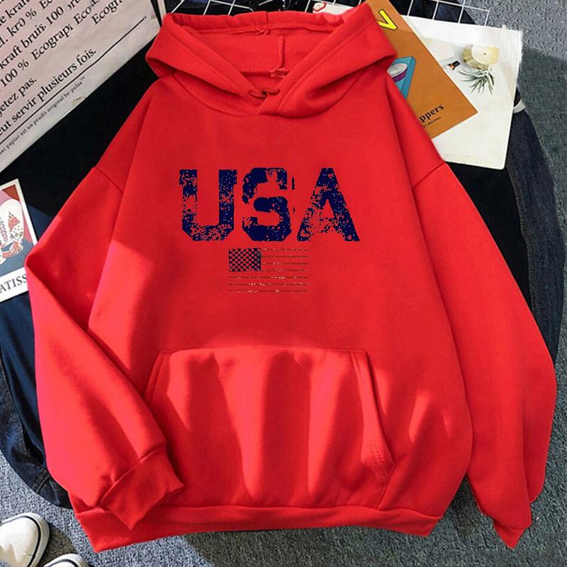 Kapuzenpullover Herren Fleece Kapuzenpullover Fleece Oversize Sweatshirt Street Locker Lässig Oberteil Spaß L red