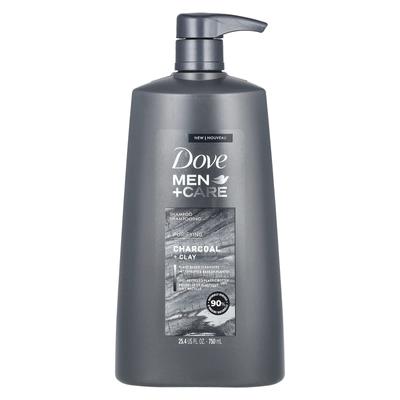 Men + Care, Shampoo, Purifying, Charcoal + Clay, 25.4 Fl Oz (750 Ml)