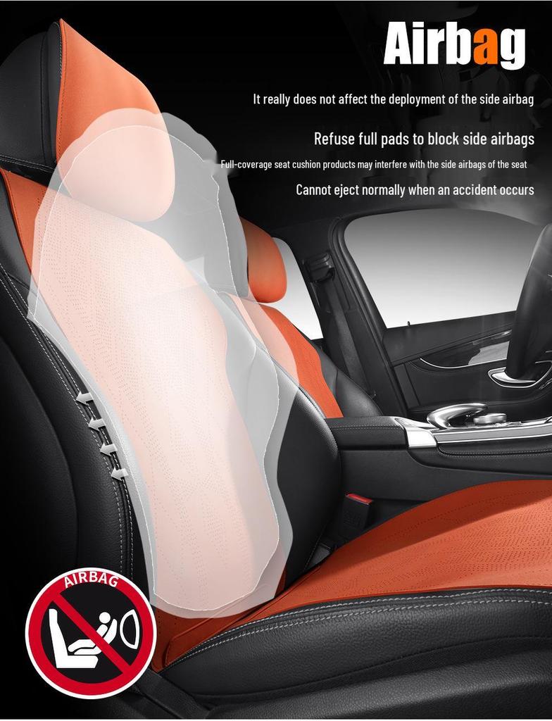 Universal Suede Car Seat Cushion for Four Seasons - Fit for Corolla, Bora, Lavida (Five-Seat, Half-Wrap Style)