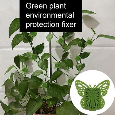 50Pcs Rattan Reben Fixer Selbst-klebe Nagel-freies Schmetterling Form Pflanze Klettern Wand Halterung Clip Balkon Liefert