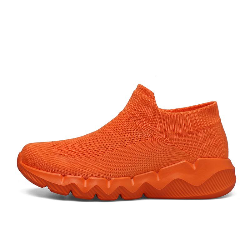 Red Knit Men's Sock Shoes Slip-on Lightweight Casual Sneakers Unisex Big Size 48 Non-slip Comfortable Sport Shoes Women Sneakers
