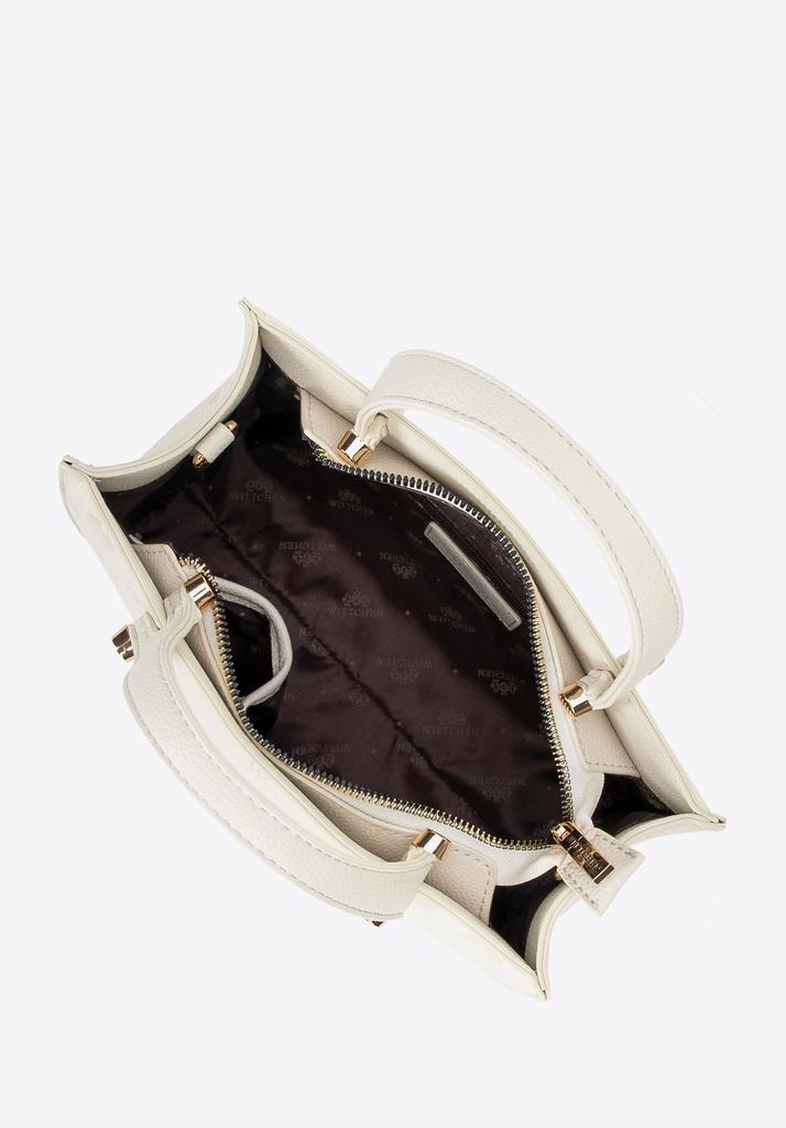 Wittchen Woman's Eco-Leather Case With Embossed Signature, Small, Cream, Cream, Eco-Leather