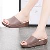 Women Slide Slippers Sandals Outdoor Open Toe Chunky Slippers Casual Thick Sole Height Increase Platform Sandals