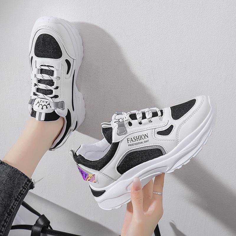 Pantofi Sport Moda Coreeană 2024 Primăvară Nou Mesh Respirabil Trend Înălțare Casual Versatil Confortabil și Anti Alunecare Pantofi Tată