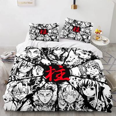 Demon Slayer Agatsuma Zenitsu Σετ Πάπλωμα HD Κάλυμμα Πάπλωμα για Παιδικά Σετ Κλινοσκεπασμάτων Κλινοσκεπάσματα Διακόσμηση Υπνοδωματίου