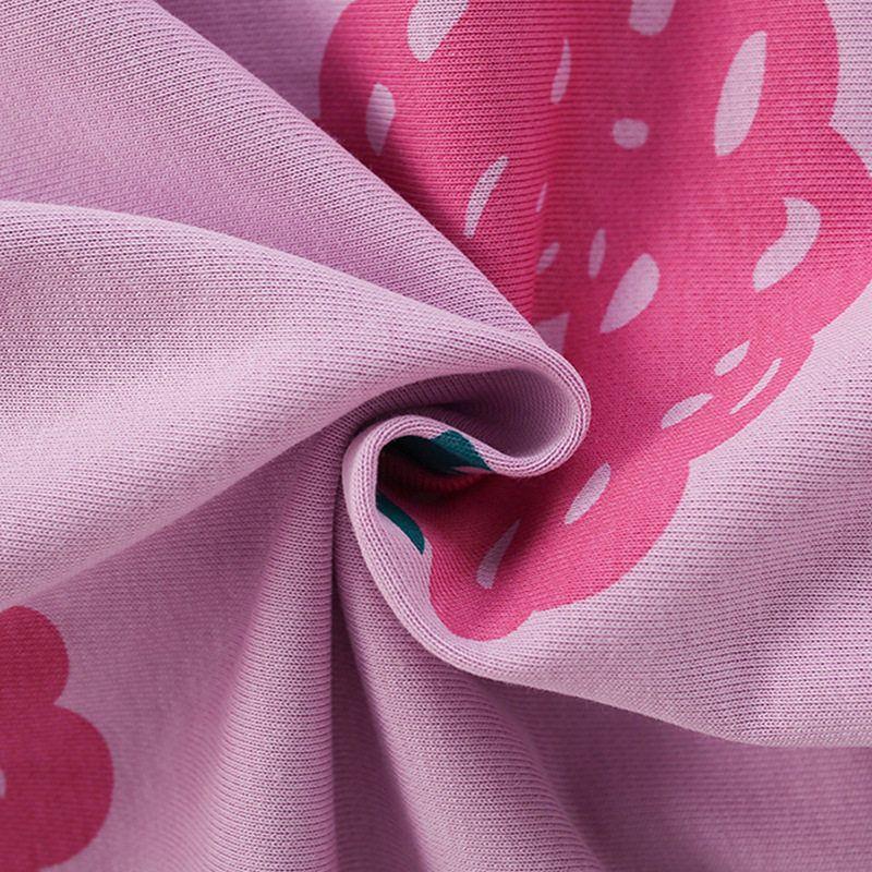 Girls' Sweatshirt Spring and Autumn Children's Clothing Cute Strawberry Print Long-Sleeved Casual Top Children's Pullover