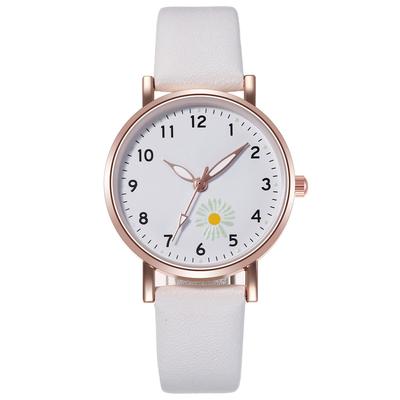 Creativo Donna Popolare Moda Margherita Alta Qualità Orologio Ragazze Pelle PU Coreano Quarzo Luminoso Vendita Calda Orologio da Polso Orologi Casual Regalo