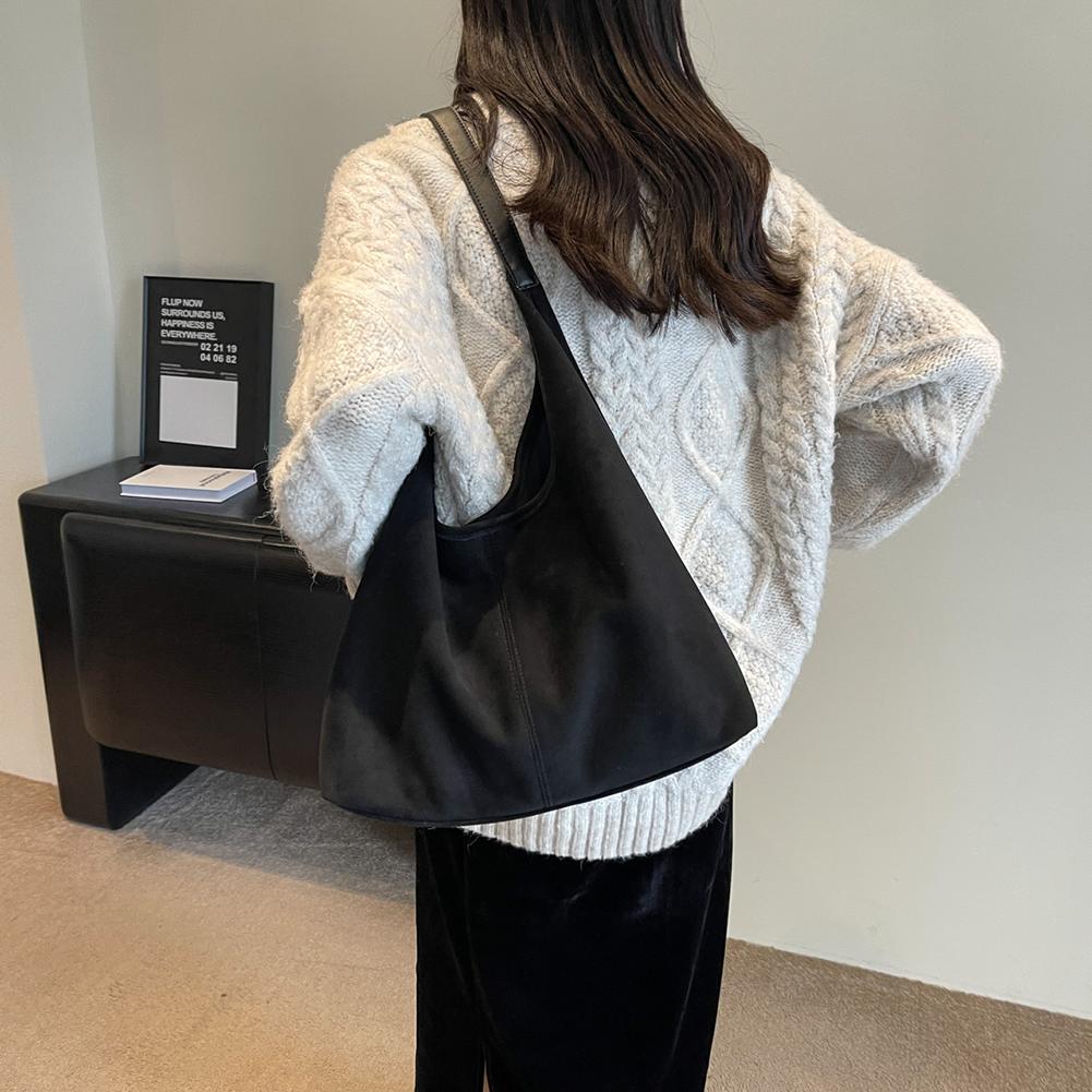 Vintage Pillow Design Suede Shoulder Bag Boston Fashion Shopper Totes For Women Casual Large Capacity Shoulder Crossbody Bags